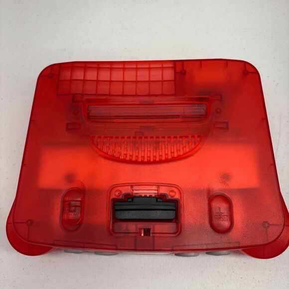 Nintendo 64 Replacement Console Only Clear Red Not Funtastic Replacement Shell - Picture 7 of 8
